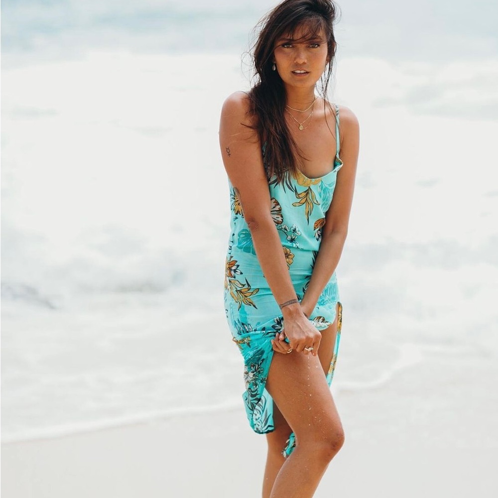XIX PALMS acapulco slit midi dress